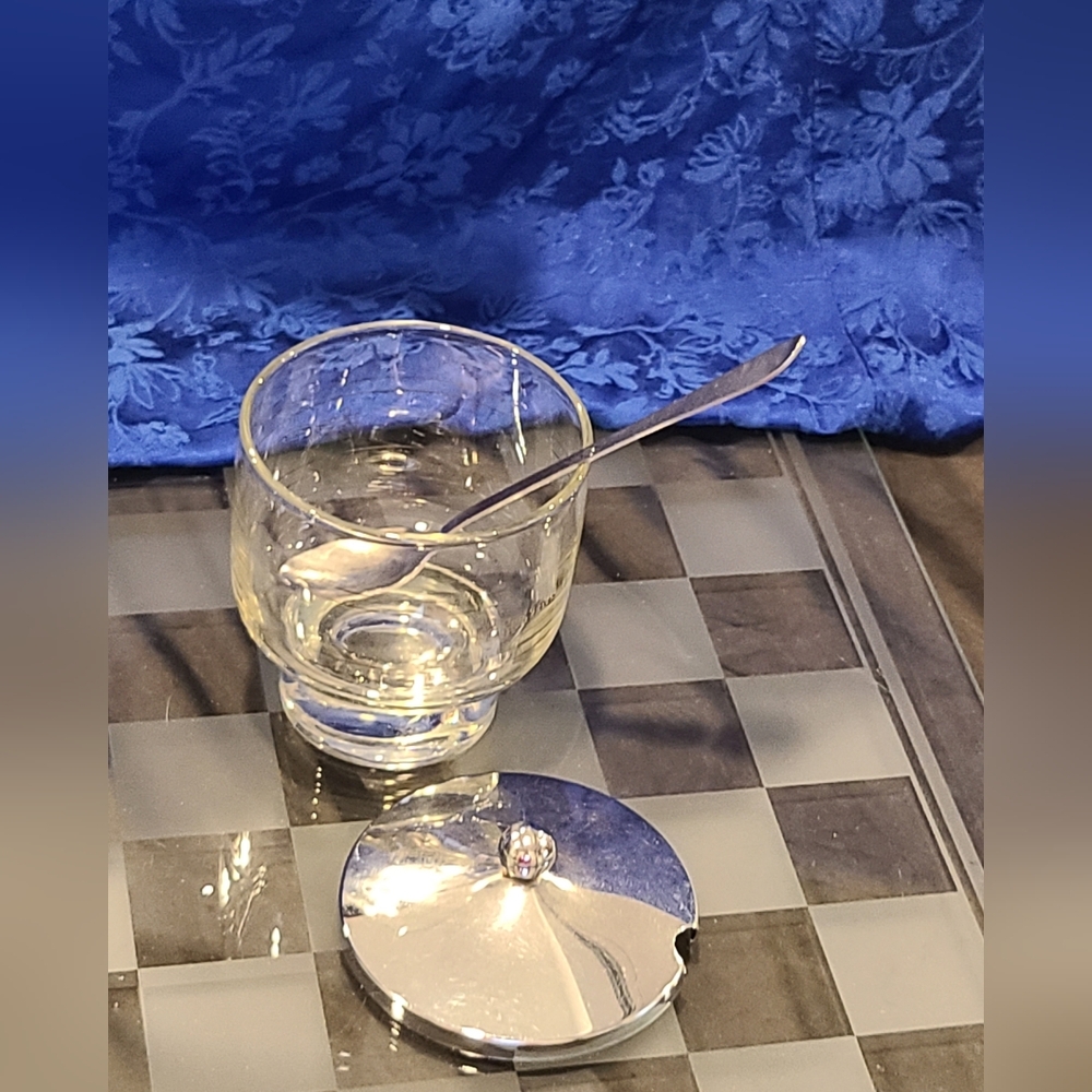 Sweet & Low Sugar Glass Jar with Spoon and lid included